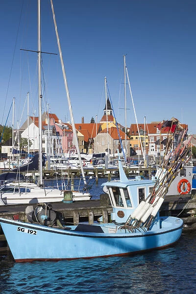 Denmark, Funen, Faaborg, port view