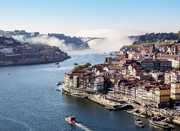Douro River and Cityscape of Porto, elevated view, Portugal