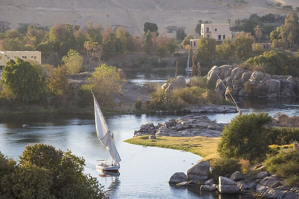 Egypt, Upper Egypt, Aswan, View of The River Nile