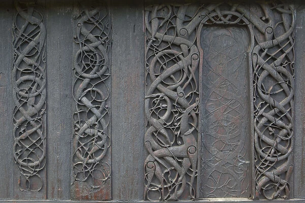Exterior Carvings, Urnes Stave Church, Ornes farm near Lustrafjorden, Luster municipality