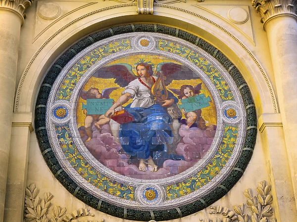 France, Provence, Arles, Tile mosaic