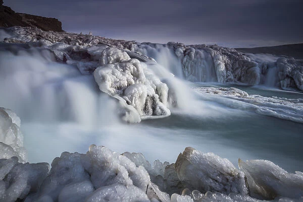 Gullfoss Waterfall in Winter, Iceland