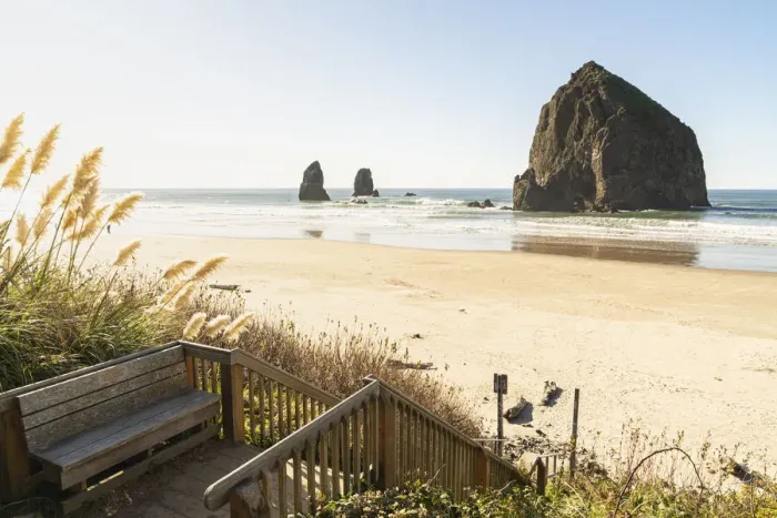 Framed Print : Haystack Rock and The Needles Print Framed Print : Haystack Rock and The Needles Print