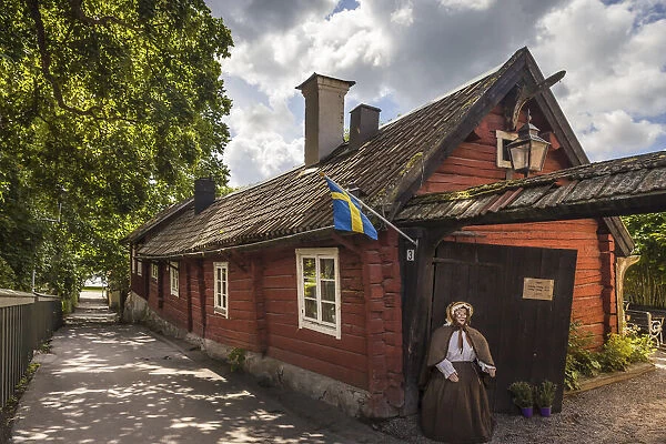 Historic cafe in the old town of Sigtuna, Stockholm County, Sweden