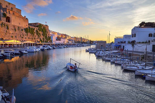 Historic old harbour, Ciutadella, Menorca, Balearic Islands, Spain, Europe
