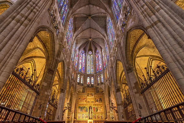 Interior of Cathedral, Leon, Castile and Leon, Spain
