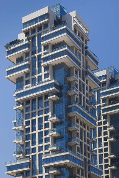 Israel, Tel Aviv, Tzameret Towers, also known as The Akirov Towers, contain most expensive
