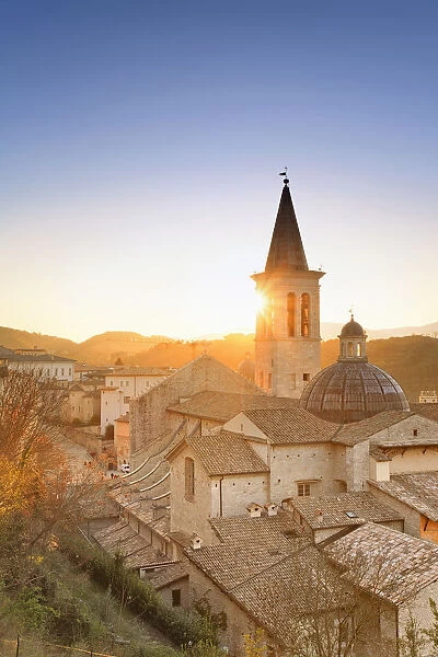 Italy, Umbria, Perugia district, Spoleto, Rocca Albornoz