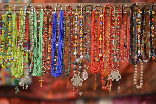 Jewellery for sale in Chichicastenango, Guatemala, Central America
