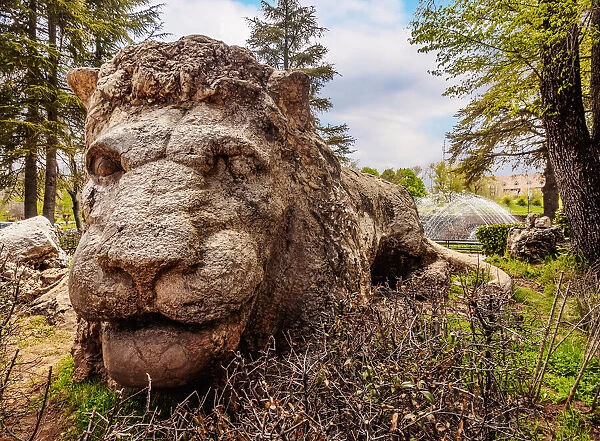 Lion Sculpture in Ifrane, coldest place in Africa, Middle Atlas, Fez-Meknes Region