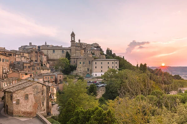 Montepulciano at sunrise, Siena province, Tuscany, Italy, Europe