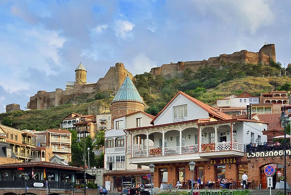 Old Town and Narikala fortress. Tbilisi, Georgia. Caucasus