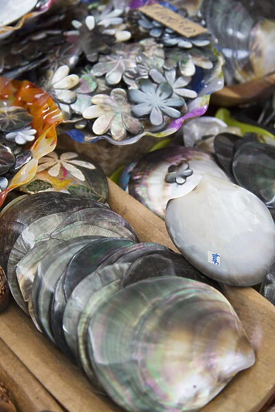 Oyster shells at Marche de Pape ete (Pape ete Market), Pape ete, Tahiti