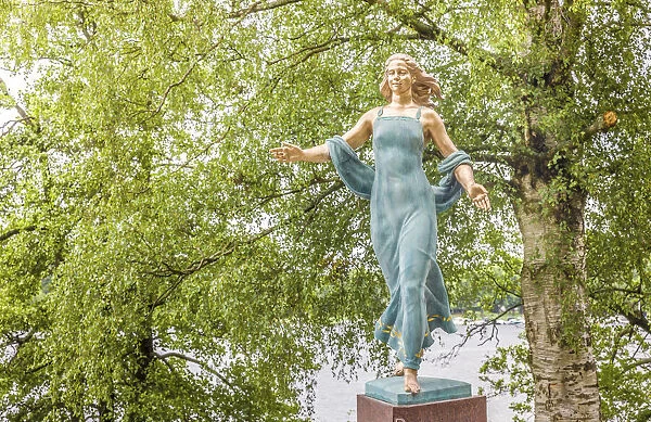 Peace statue in Djurgarden park in Stockholm, Sweden