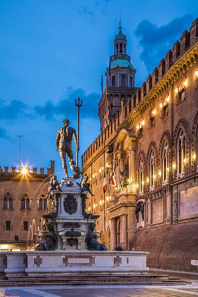 Piazza del Nettuno, Bologna, Emilia-Romagna, Italy