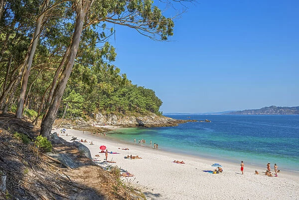 Playa Figueiras, Islas Cies, Vigo, Pontevdra, Galicia, Spain