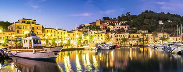 Porto Azzuro at Twilight, Elba, Tuscany, Italy