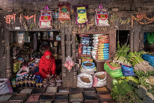 Shop in Bhaktapur, Kathmandu Valley, Nepal