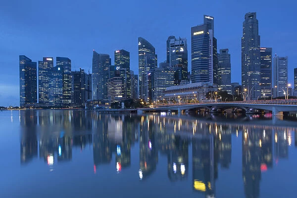 Skyscrapers of Central Business District, Marina Bay, Singapore