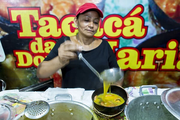 South America, Brazil, Para state, Belem, Tacaca stall - Tacaca is a traditional Amazonian