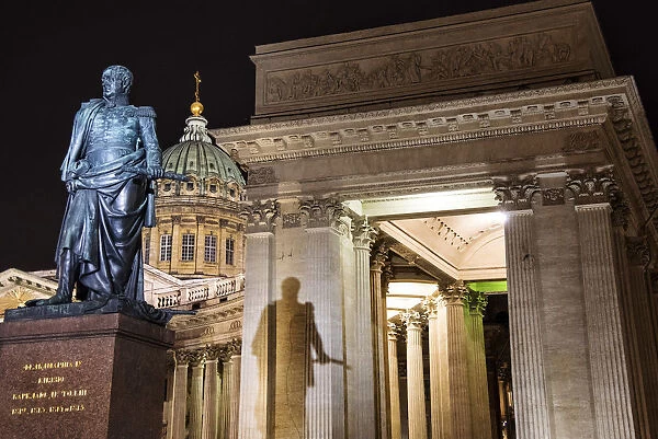 Statue of Barclay de Tolly in front of the Kazan Cathedral, Saint Petersburg, Russia