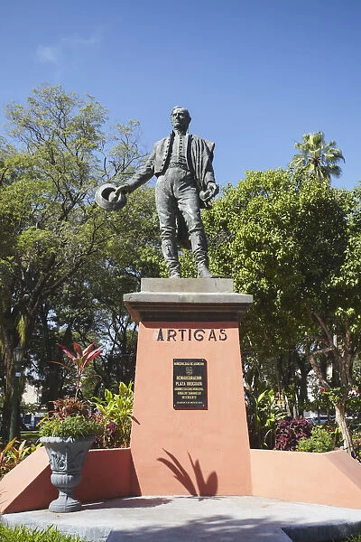 Statue of Jose Gervasio Artigas in Plaza Uruguaya, Asuncion, Paraguay