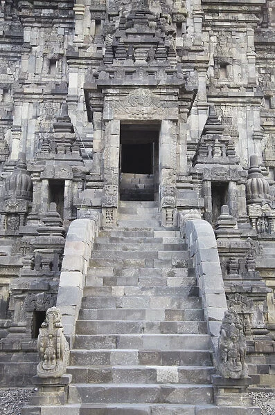 Steps of Shiva Temple, Prambanan, Java, Indonesia