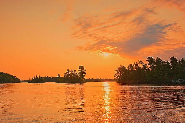 Sunrise on Lake of the Woods Kenora District, Ontario, Canada