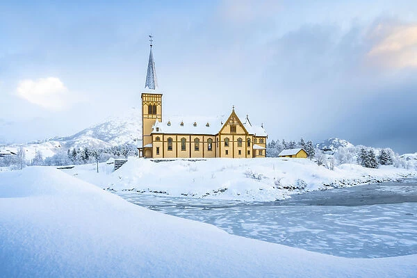 Svolvaer Lofoten church. Lofoten Islands, Nordland, Norway