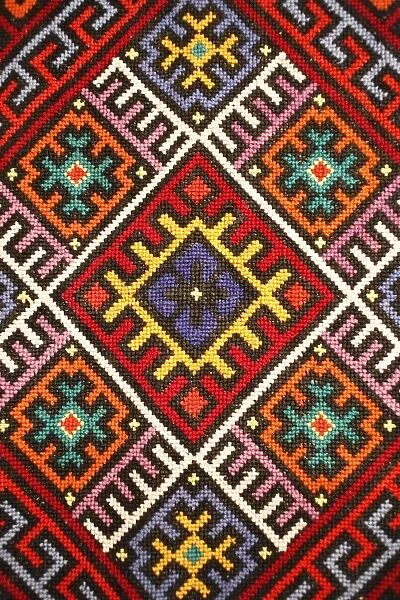 Traditional embroidery, Zakarpattia Oblast, Transcarpathia, Ukraine
