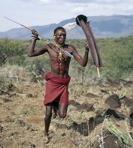 The traditional weaponry of the Turkana warriors consisted