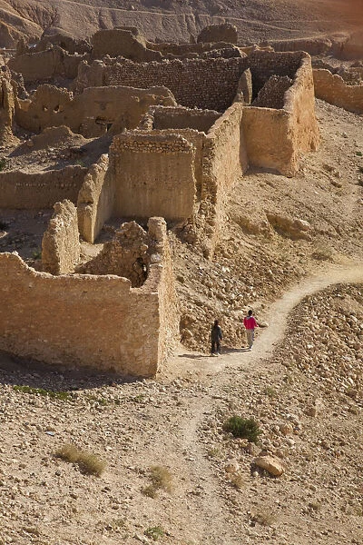 Tunisia, The Jerid Area, Gorges de Selja, Chebika, ruins of Old Chebika