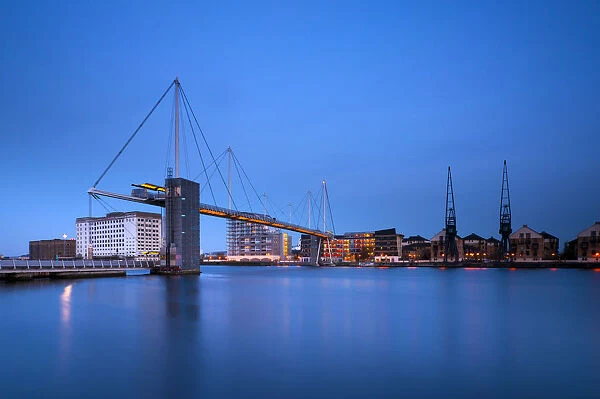 UK, England, London, Royal Victoria Dock, Royal Victoria Dock Bridge