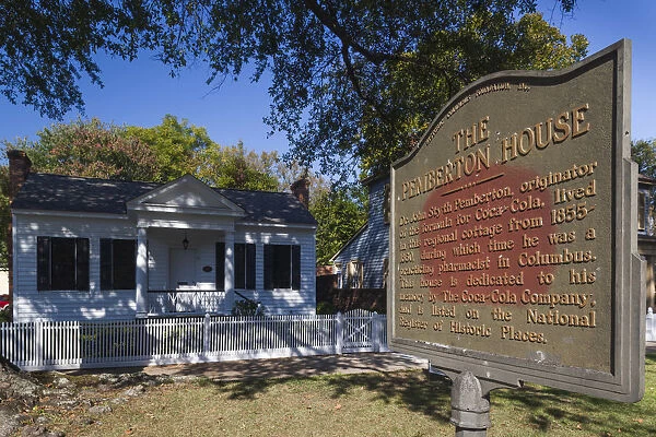 USA, Georgia, Columbus, The Pemberton House, former home of Dr. John Styth Pemberton