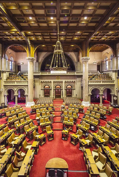 USA, New York, Hudson Valley, Albany, New York State Capitol Building, New York State