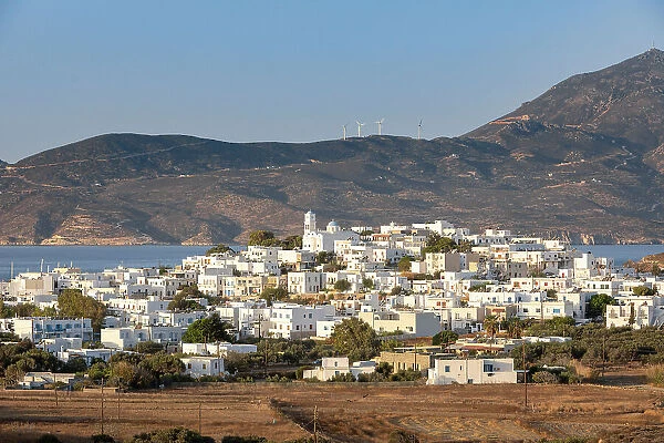 The village of Adamantas in Milos, Plaka, Milos Island, Cyclades Islands, Greece