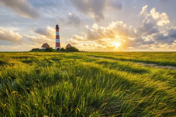 Framed Print : Westerhever Lighthouse Print Framed Print : Westerhever Lighthouse Print