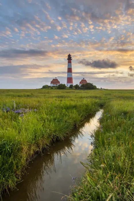 Framed Print : Westerhever Lighthouse Print Framed Print : Westerhever Lighthouse Print