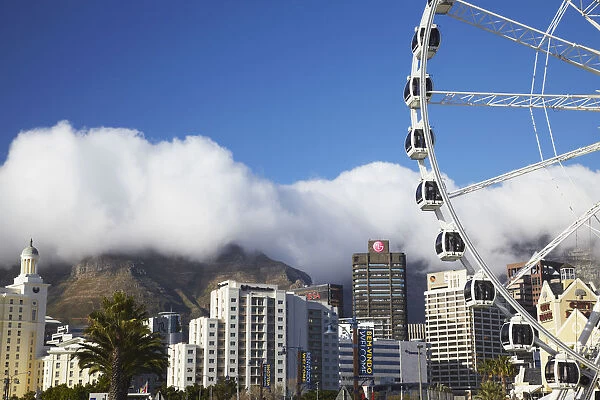 Wheel of Excellence with City Bowl and Table Mountain in background, Cape Town, Western