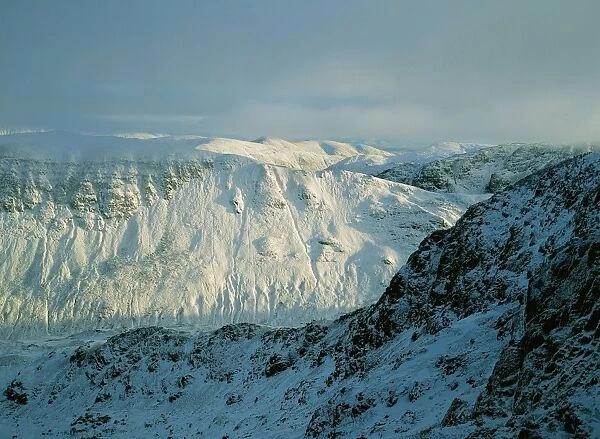 St Sunday Crag in winter in the Lake district