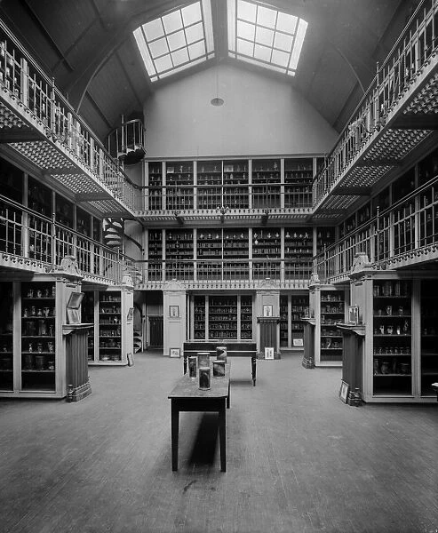 View of an unidentified medical specimen museum, possibly in Glasgow. Date: c1900