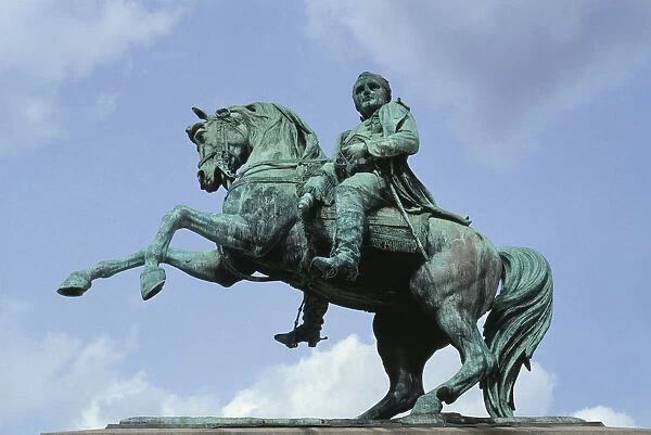 10018987. FRANCE Normandy Seine Maritime Rouen equestrian statue of Napoleon