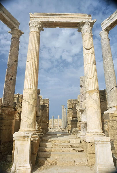 20062075. LIBYA Tripolitania Leptis Magna Ruins of Roman city founded in 6th Century BC