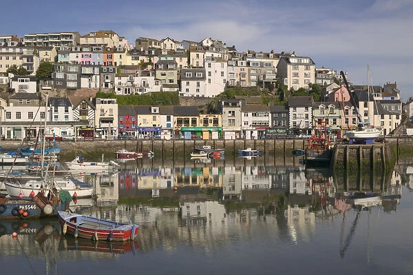20064980. ENGLAND Dorset Brixham View of the town across the port