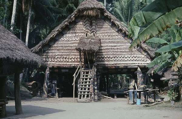 20078208. PACIFIC ISLANDS Melanesia Papua New Guinea Sepik. House in Timbunke Village