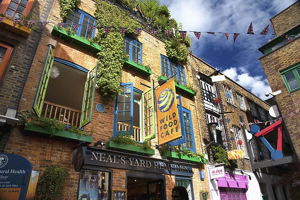 England, London, Covent Garden, Wild Food Cafe and Neals Yard Remedies shop