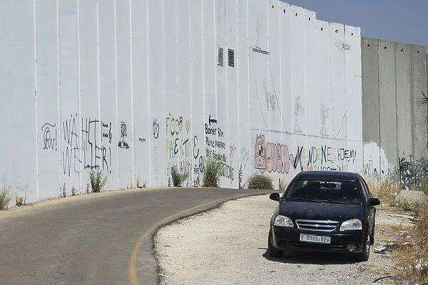 Graffiti on the Israeli border wall in Bethlehem