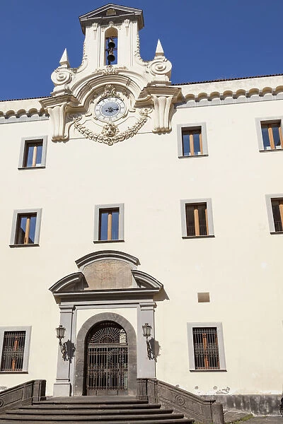 Italy, Campania, Naples, Building in courtyard of Palazzo Del Conservatorio Dello Spirito Santo