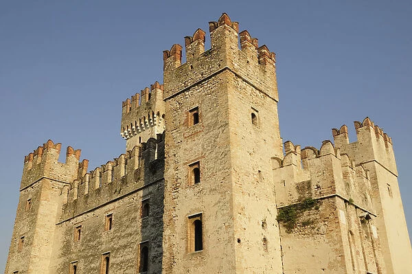 Italy, Lombardy, Lake Garda, Sirmione, Rocca, Scaligeri Castle