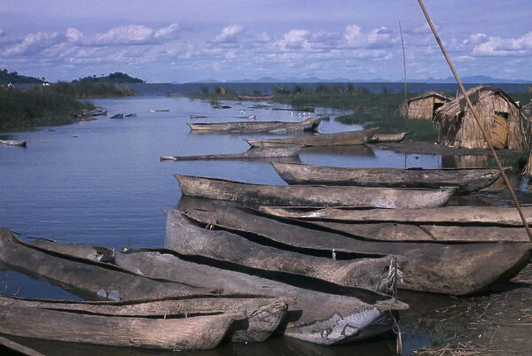 MALAWI, Chilwa Yav boats on Lake Chilwa